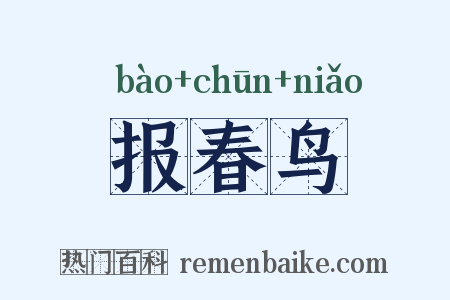 报春鸟是什么意思的图片